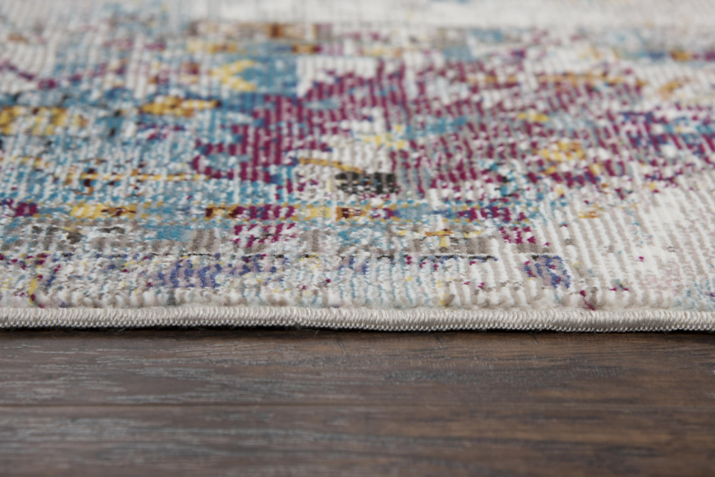 Princeton PRI101 Blue/Cream Machine-Made Rug - Rizzy