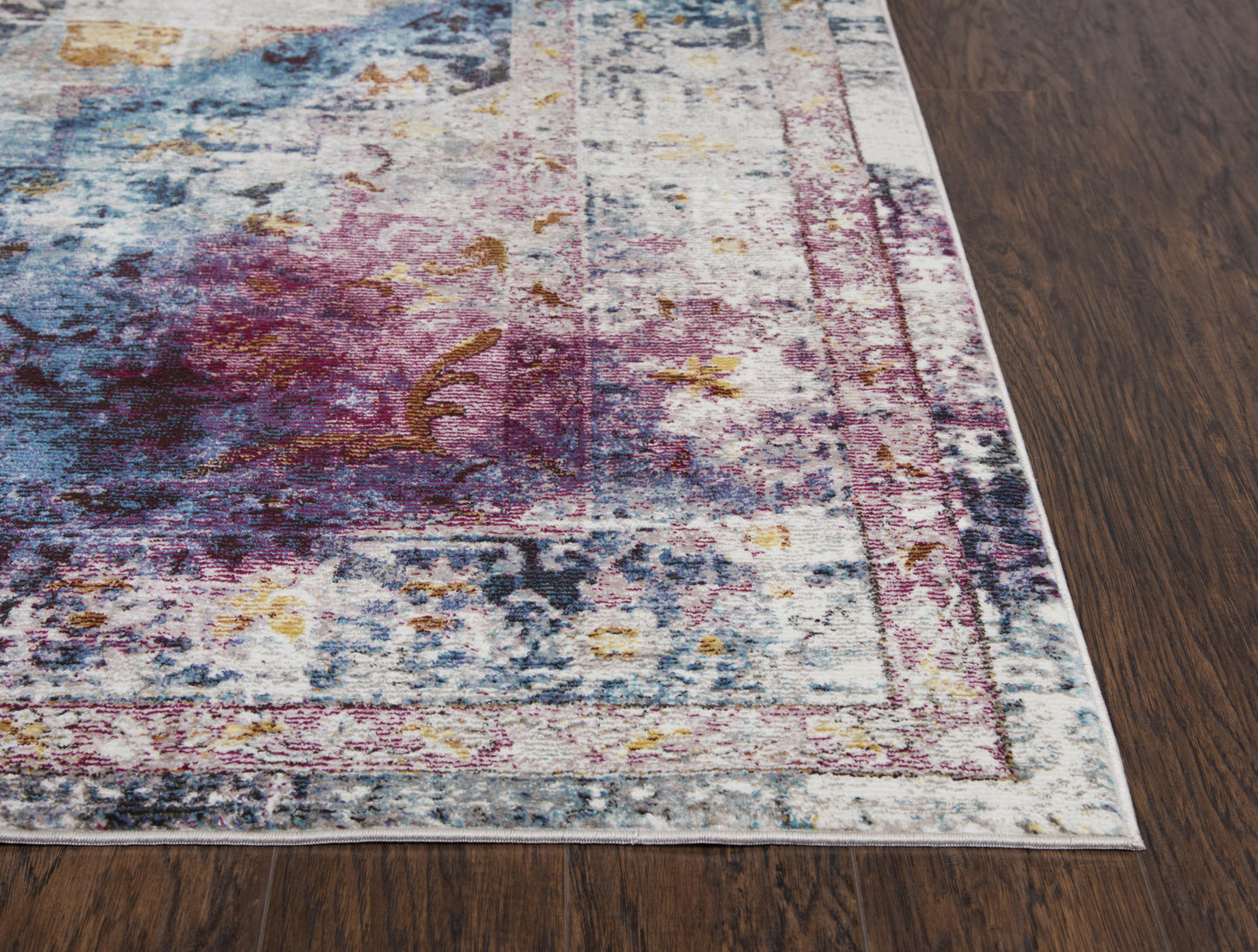 Princeton PRI104 Cream/Blue Machine-Made Rug - Rizzy