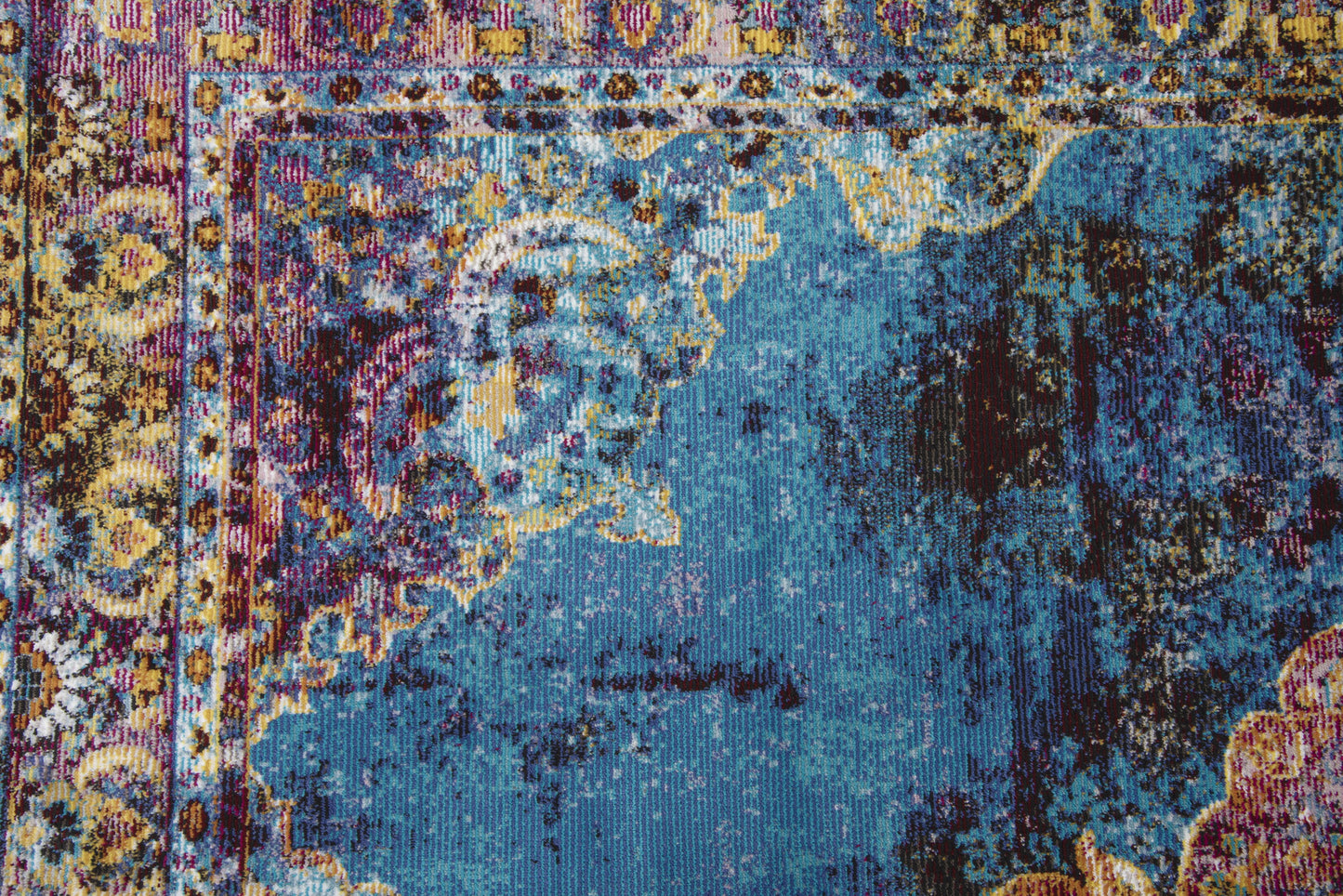 Princeton PRI107 Blue Machine-Made Rug - Rizzy