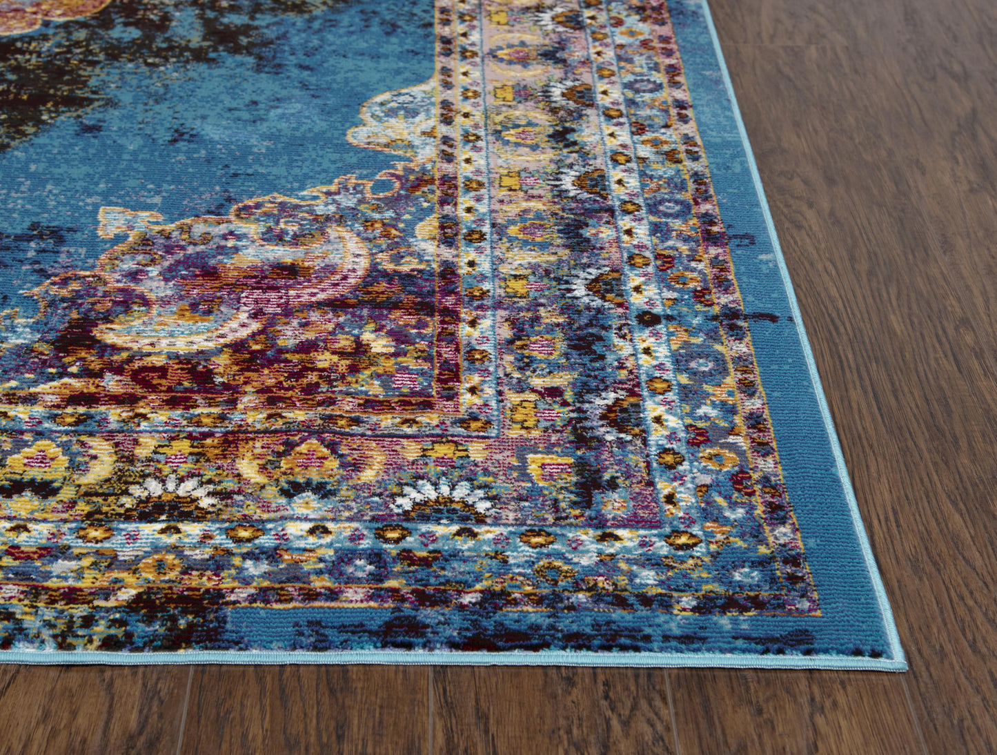 Princeton PRI107 Blue Machine-Made Rug - Rizzy