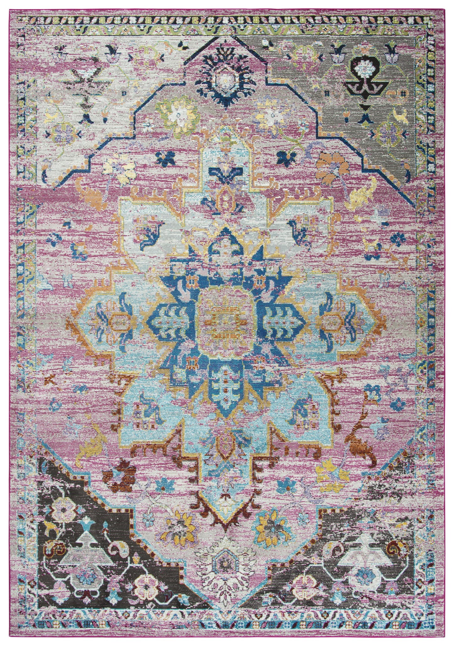 Princeton PRI109 Blue/Gray Machine-Made Rug - Rizzy