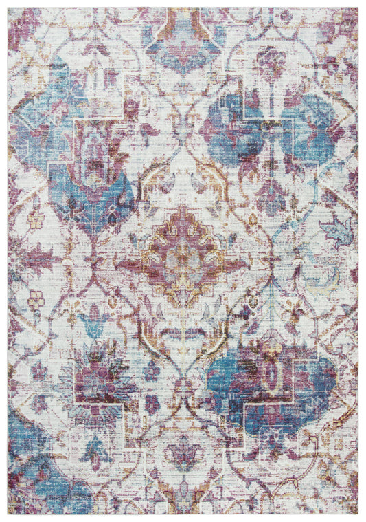 Princeton PRI110 Cream/Blue Machine-Made Rug - Rizzy