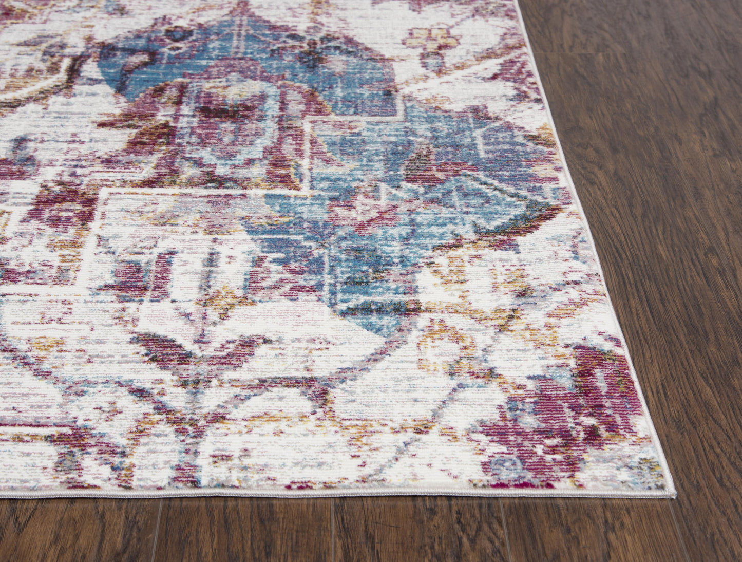 Princeton PRI110 Cream/Blue Machine-Made Rug - Rizzy
