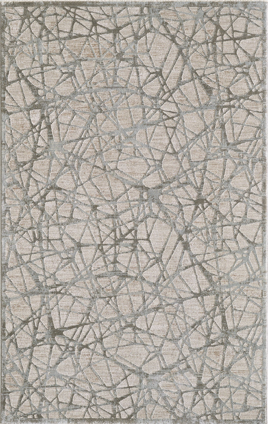 Peyton 4002 Beige Abstract Machine Woven Performance Area Rug - KAS
