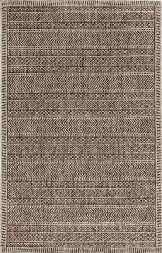 Provo 5762 Mocha Izetca Machine Woven Performance Area Rug - KAS