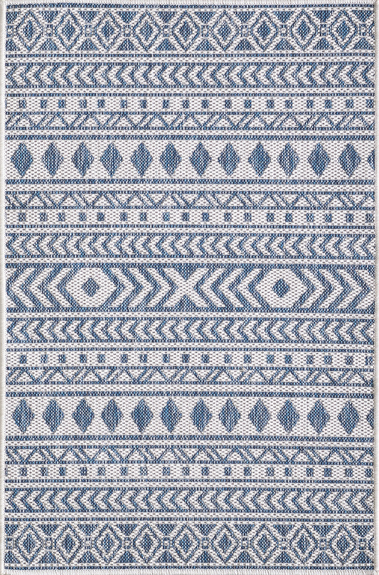 Provo 5776 Ivory/Blue Natura Machine Woven Performance Area Rug - KAS