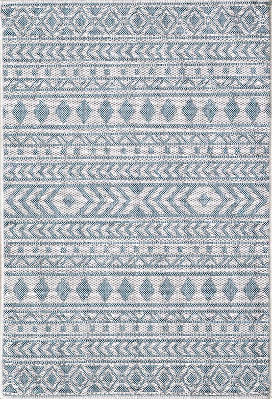 Provo 5777 Ivory/Aqua Natura Machine Woven Performance Area Rug - KAS