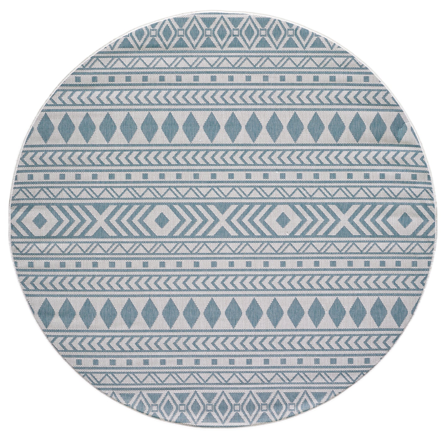 Provo 5777 Ivory/Aqua Natura Machine Woven Performance Area Rug - KAS