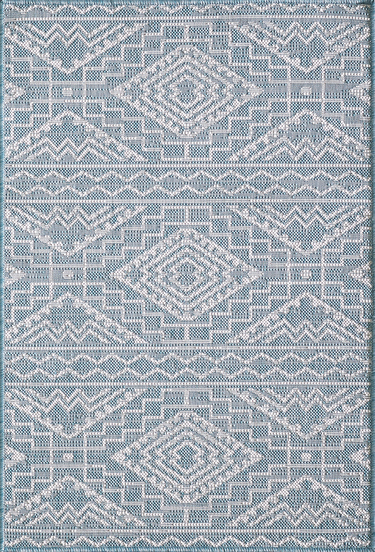 Provo 5779 Aqua Quinn Machine Woven Performance Area Rug - KAS