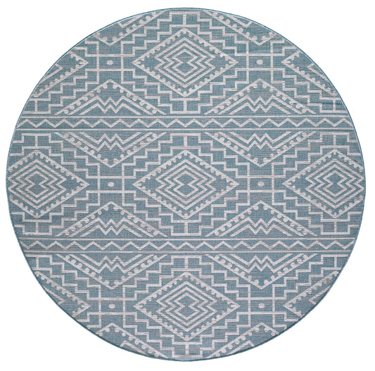Provo 5779 Aqua Quinn Machine Woven Performance Area Rug - KAS