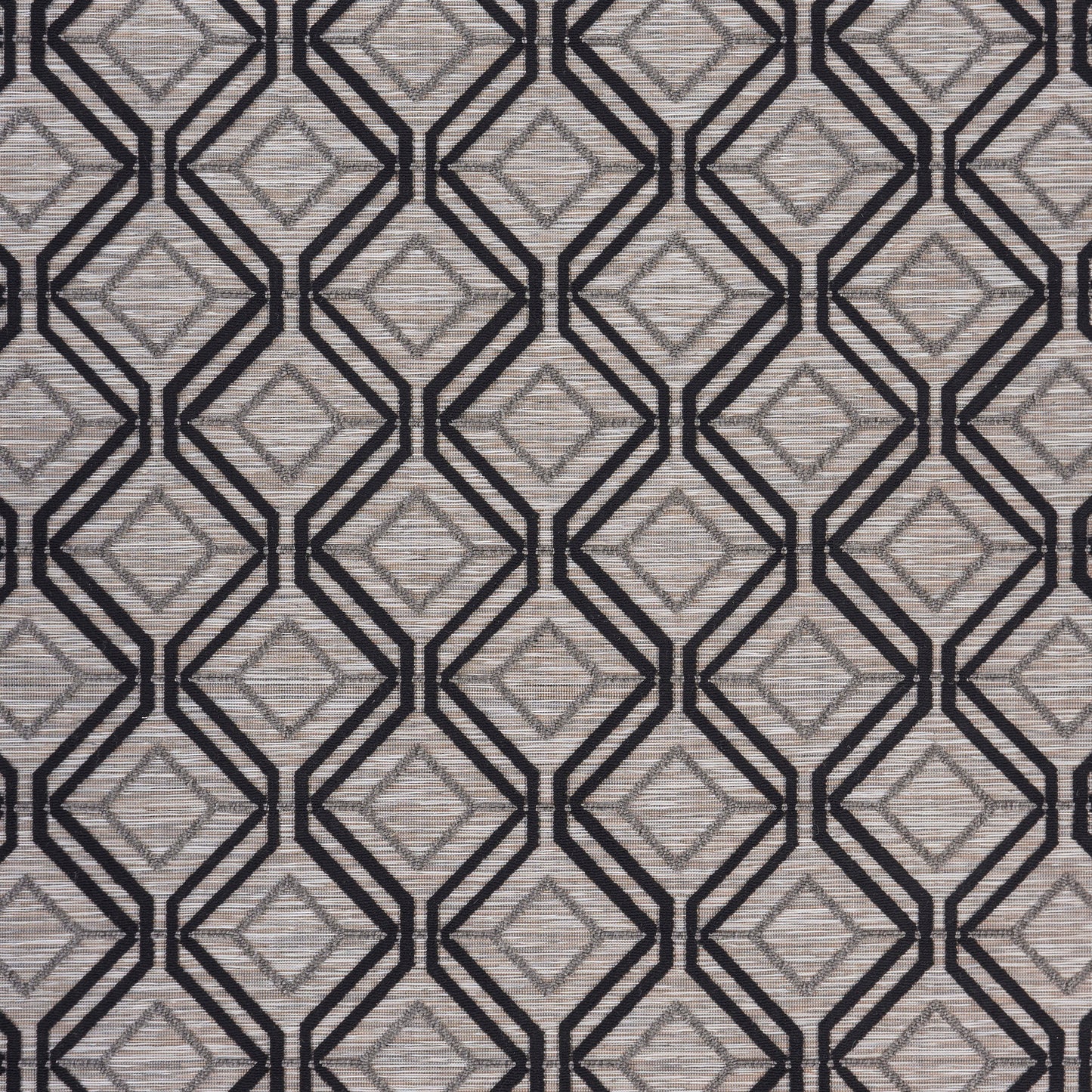 Retreat-81600 Contemporary Power-Loomed Black/Gray Polypropylene Indoor/Outdoor Area Rug - LR Home