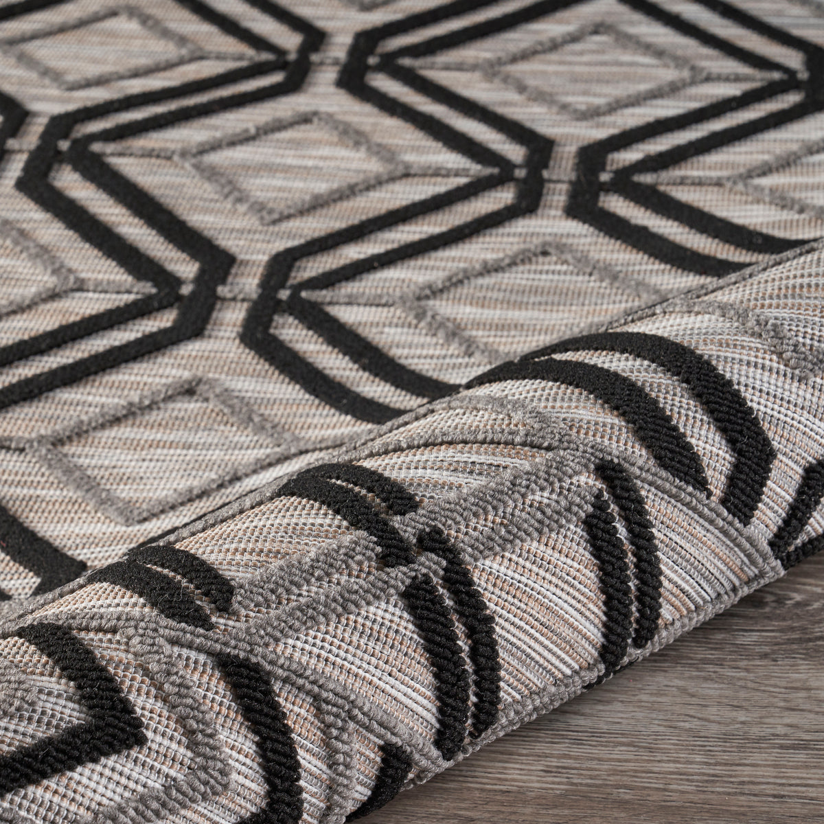 Geometric Daze Indoor/Outdoor Rug - corner view