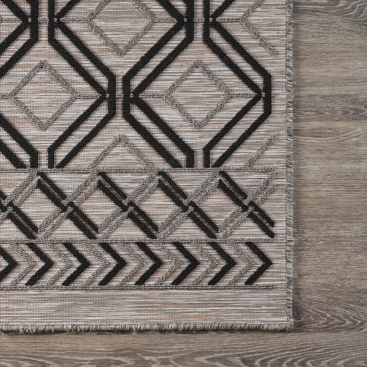Geometric Daze Indoor/Outdoor Rug - back view