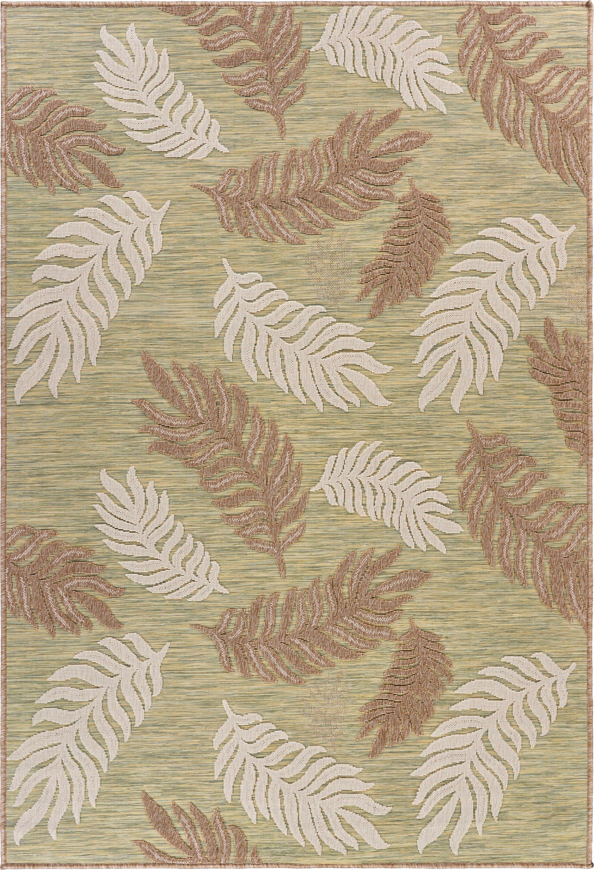 Tropical Leaf Botanical Indoor/Outdoor Rug - Silo view