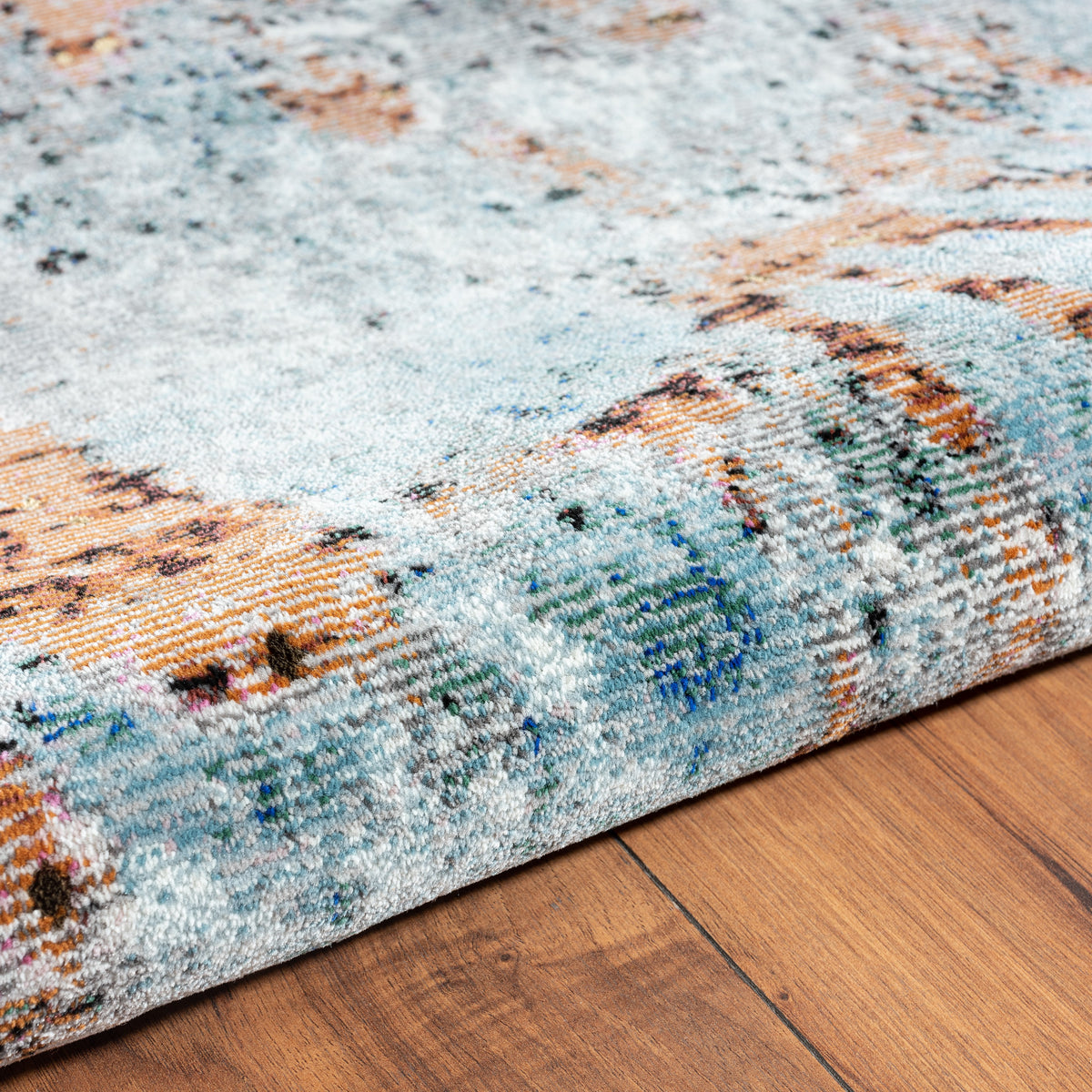 Industrial Splash Revolution Area Rug - corner view