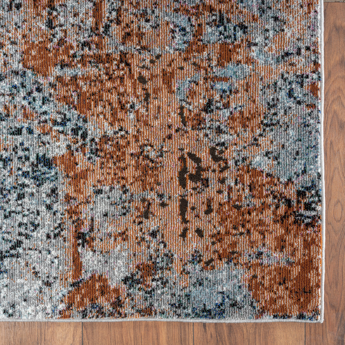 Industrial Splash Revolution Area Rug - back view