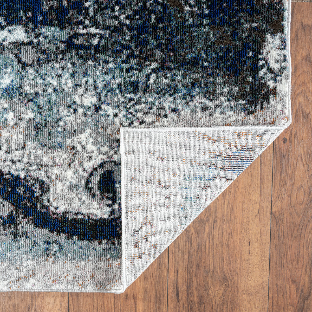 Serene Waterfall Abstract Revolution Area Rug - close-up detail