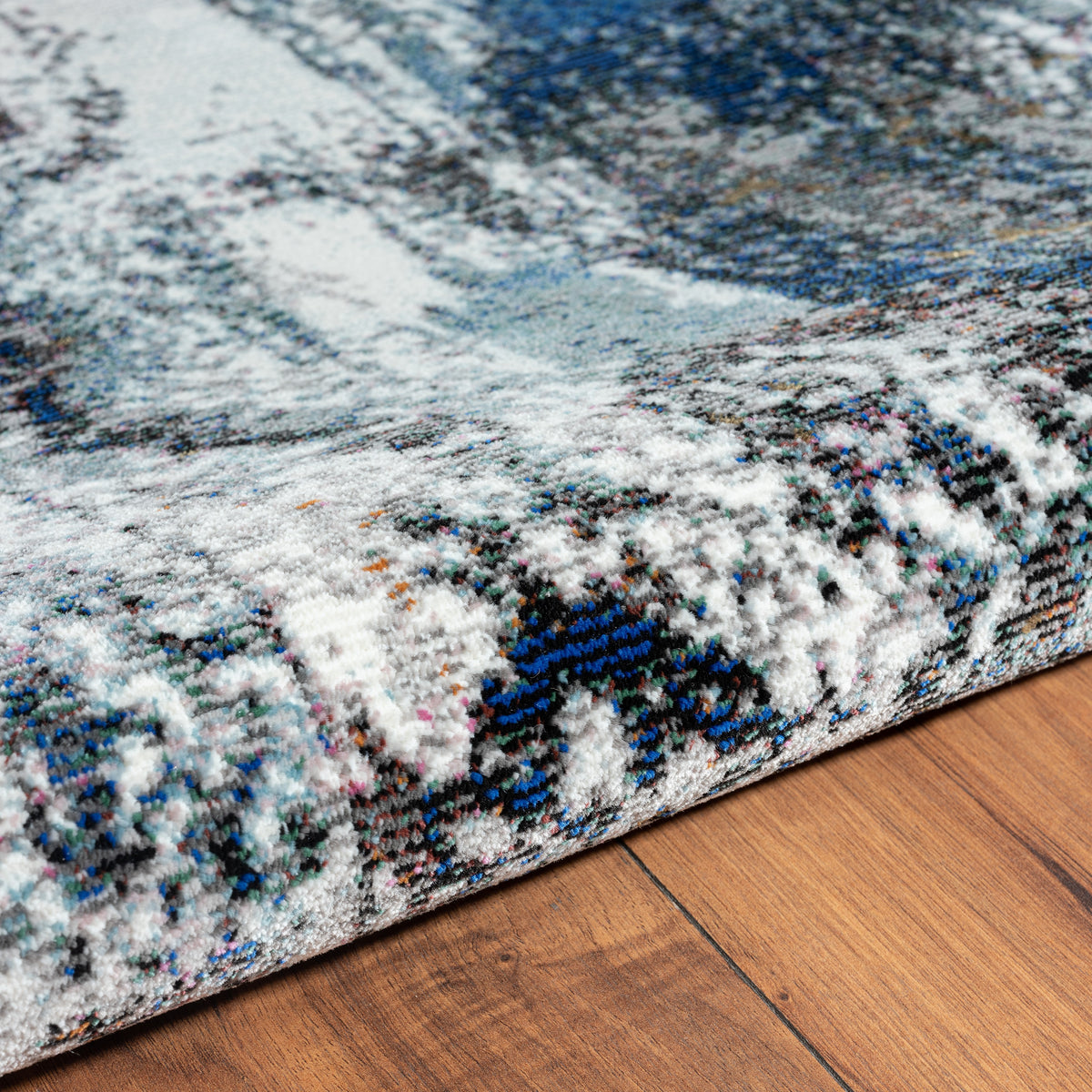 Serene Waterfall Abstract Revolution Area Rug - corner view