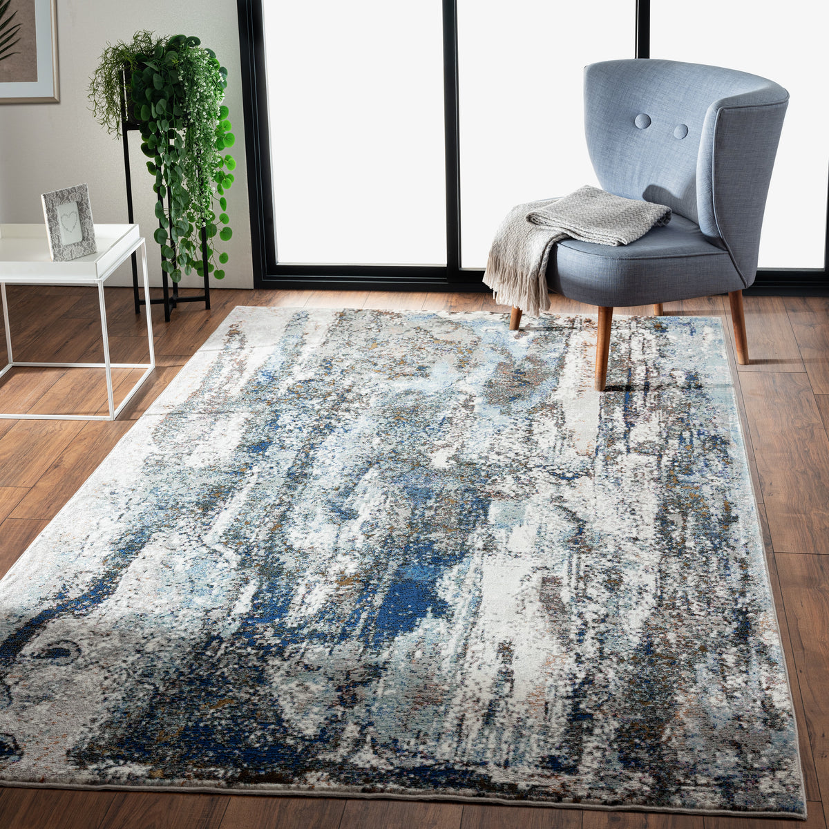 Serene Waterfall Abstract Revolution Area Rug - color swatch