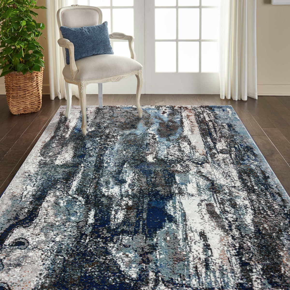 Serene Waterfall Abstract Revolution Area Rug - lifestyle view 2