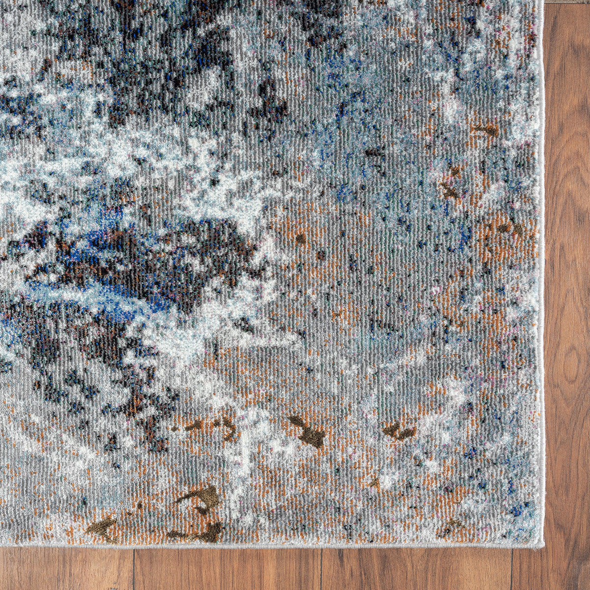 Americana Dreams Abstract Revolution Area Rug - back view