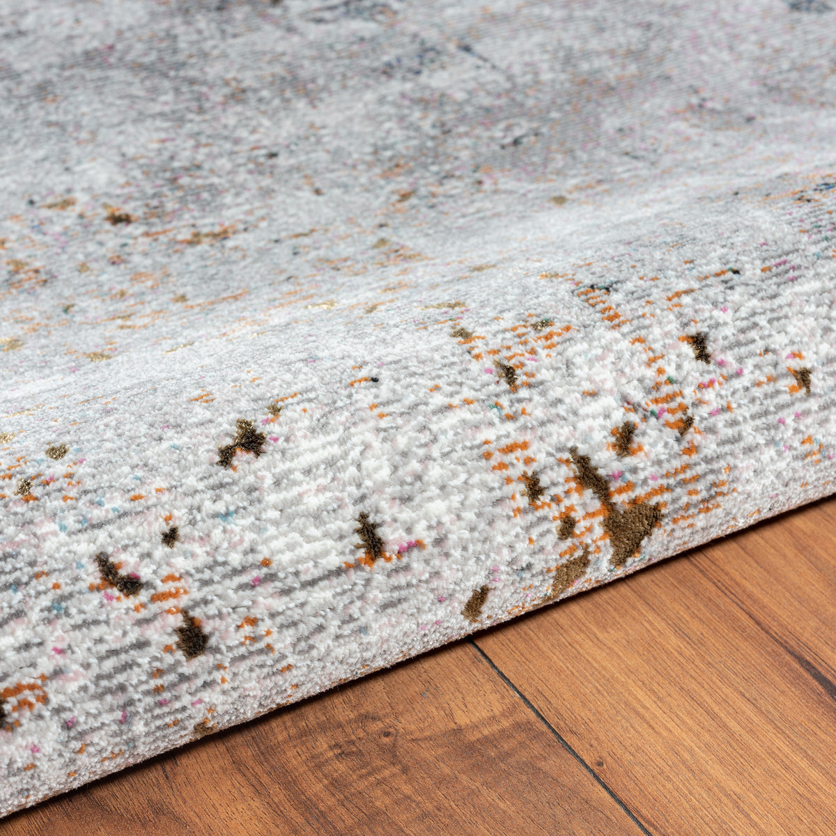 Modern Specks of Color Revolution Area Rug - corner view