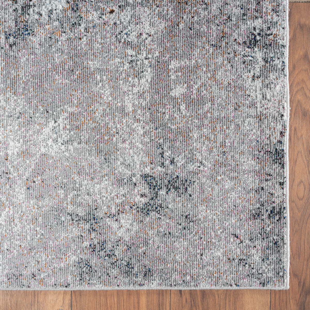 Modern Specks of Color Revolution Area Rug - back view
