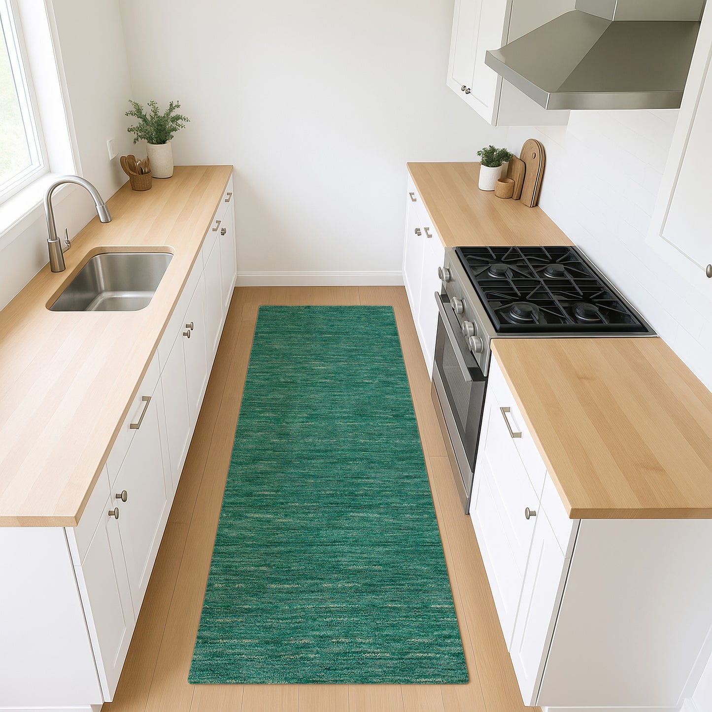 Hand Loomed Rafia RF100 Emerald - Dalyn Rugs