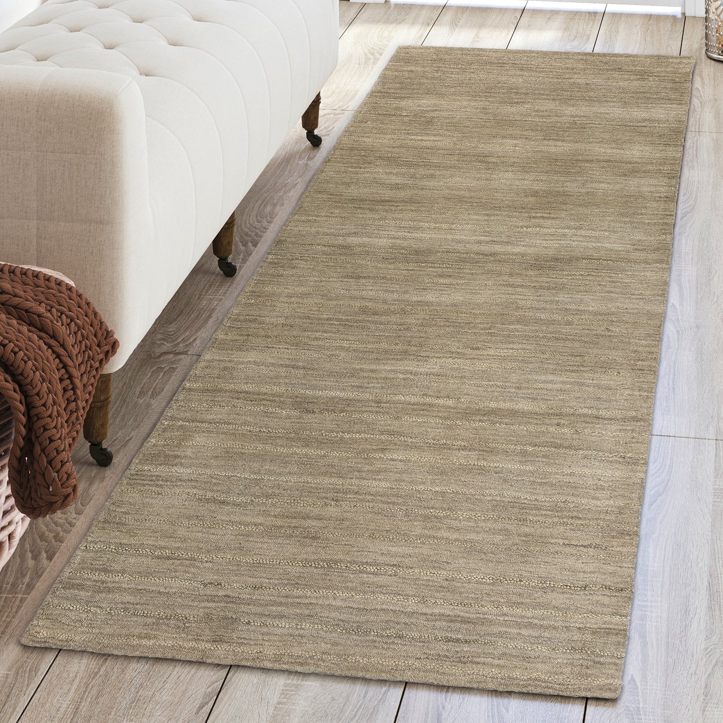 Hand Loomed Rafia RF100 Taupe - Dalyn Rugs