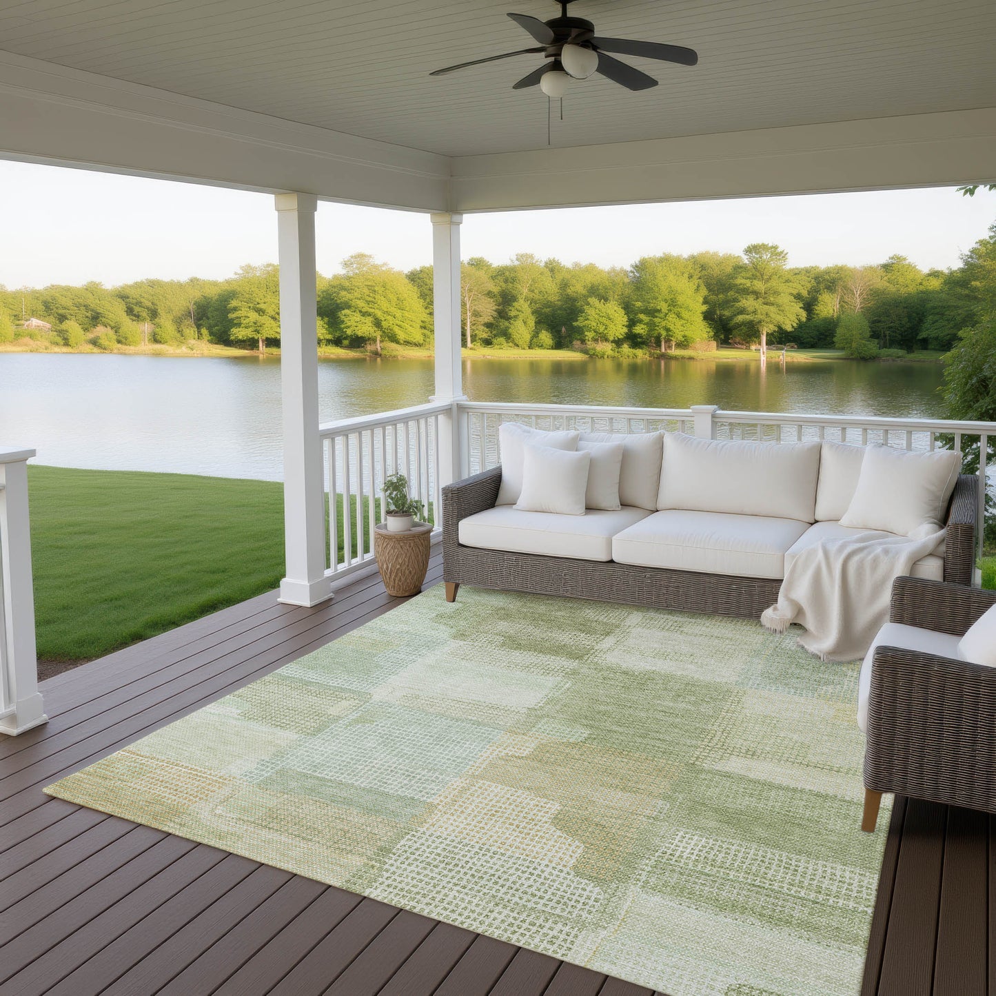 Machine Made Ravenna RN10 Green - Dalyn Rugs