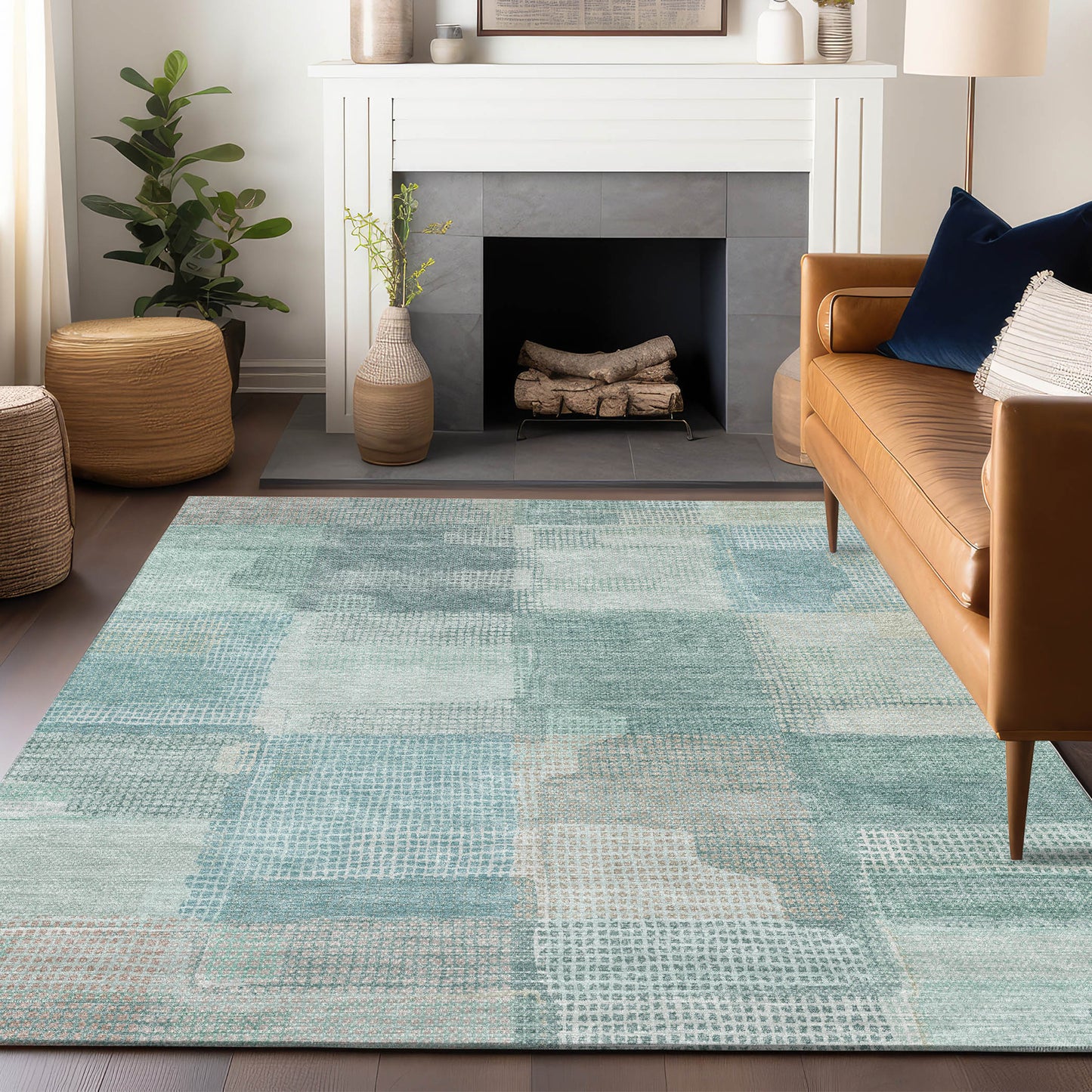 Machine Made Ravenna RN10 Teal - Dalyn Rugs