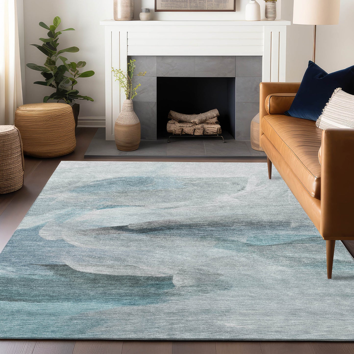 Machine Made Ravenna RN11 Teal - Dalyn Rugs