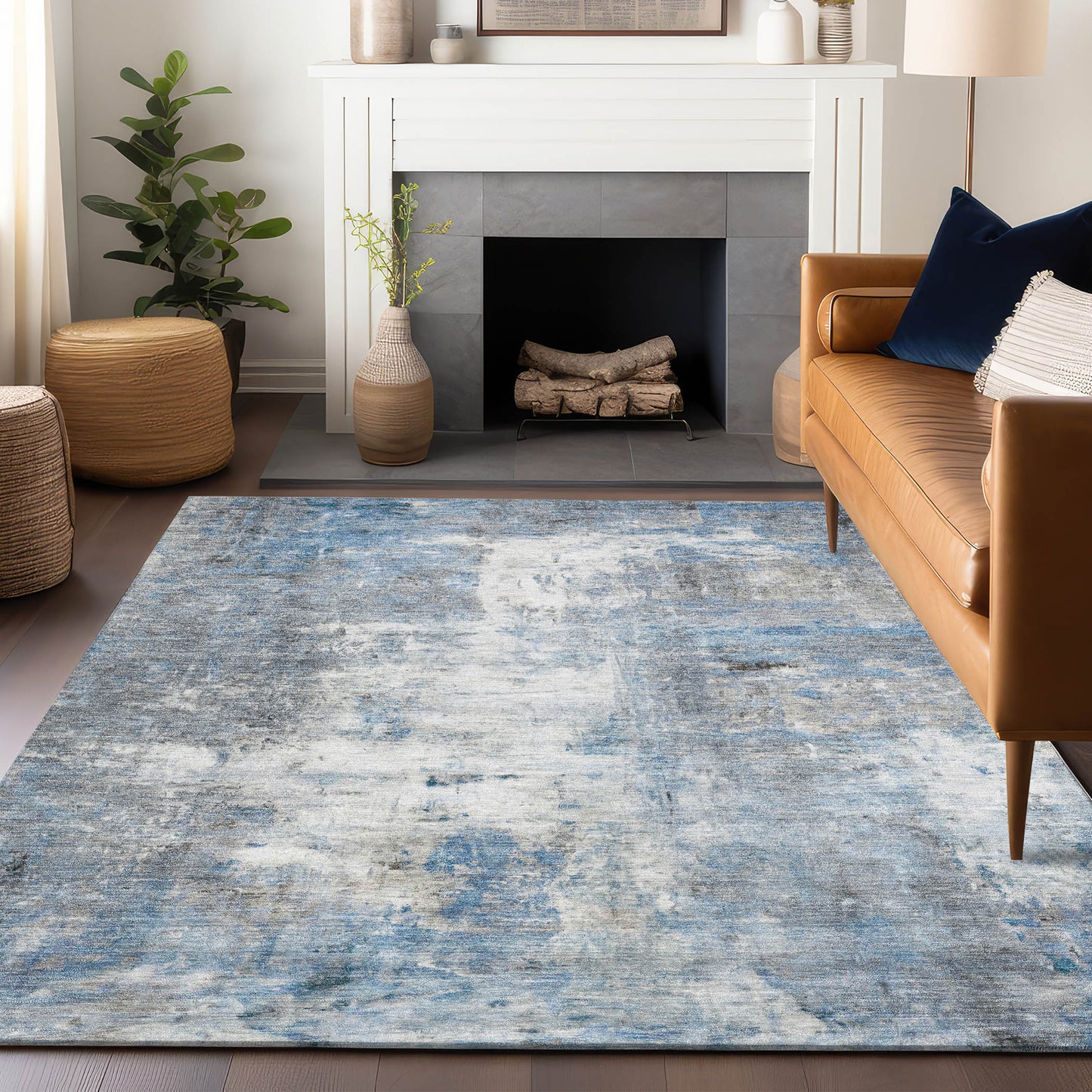 Machine Made Ravenna RN1 Blue - Dalyn Rugs