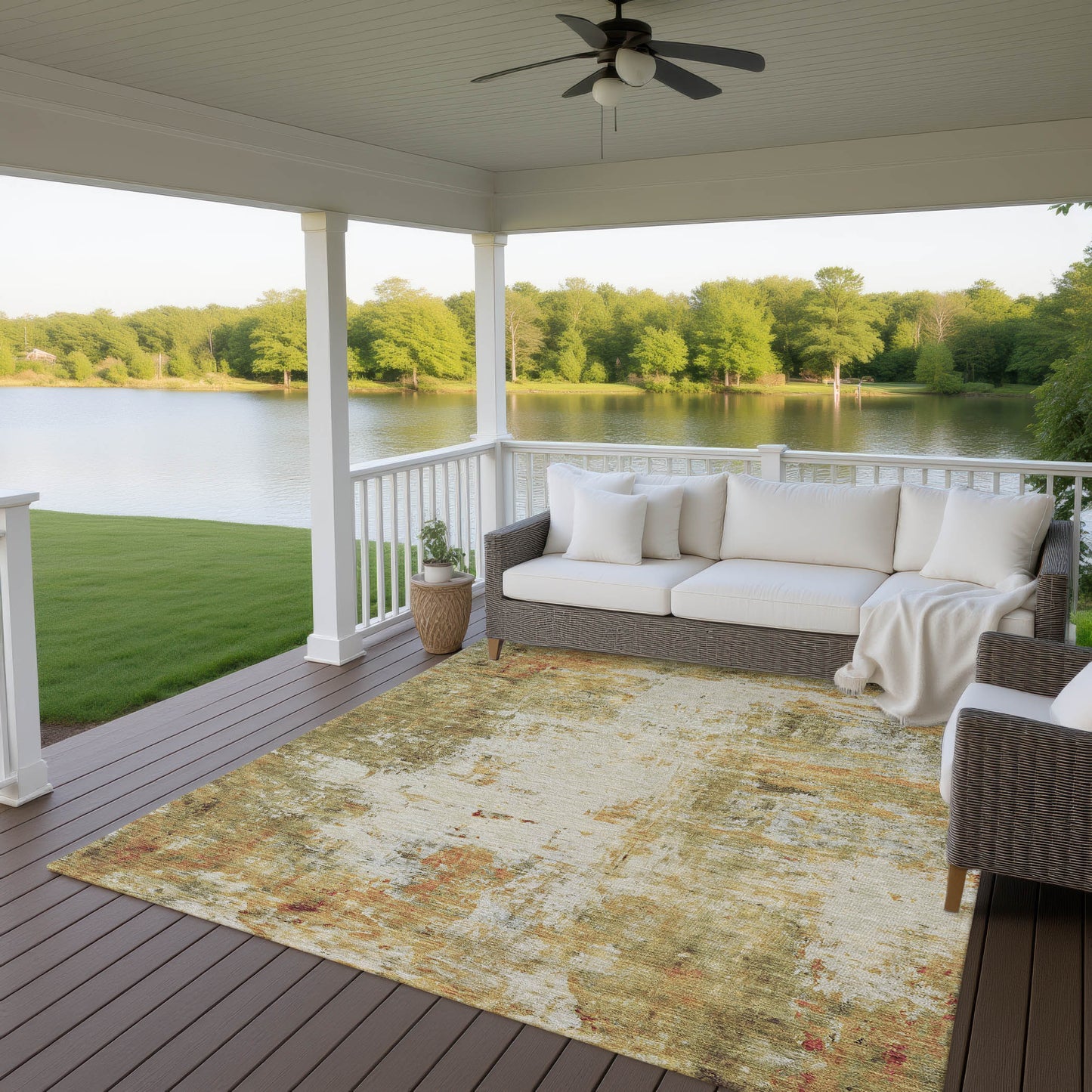 Machine Made Ravenna RN1 Olive - Dalyn Rugs