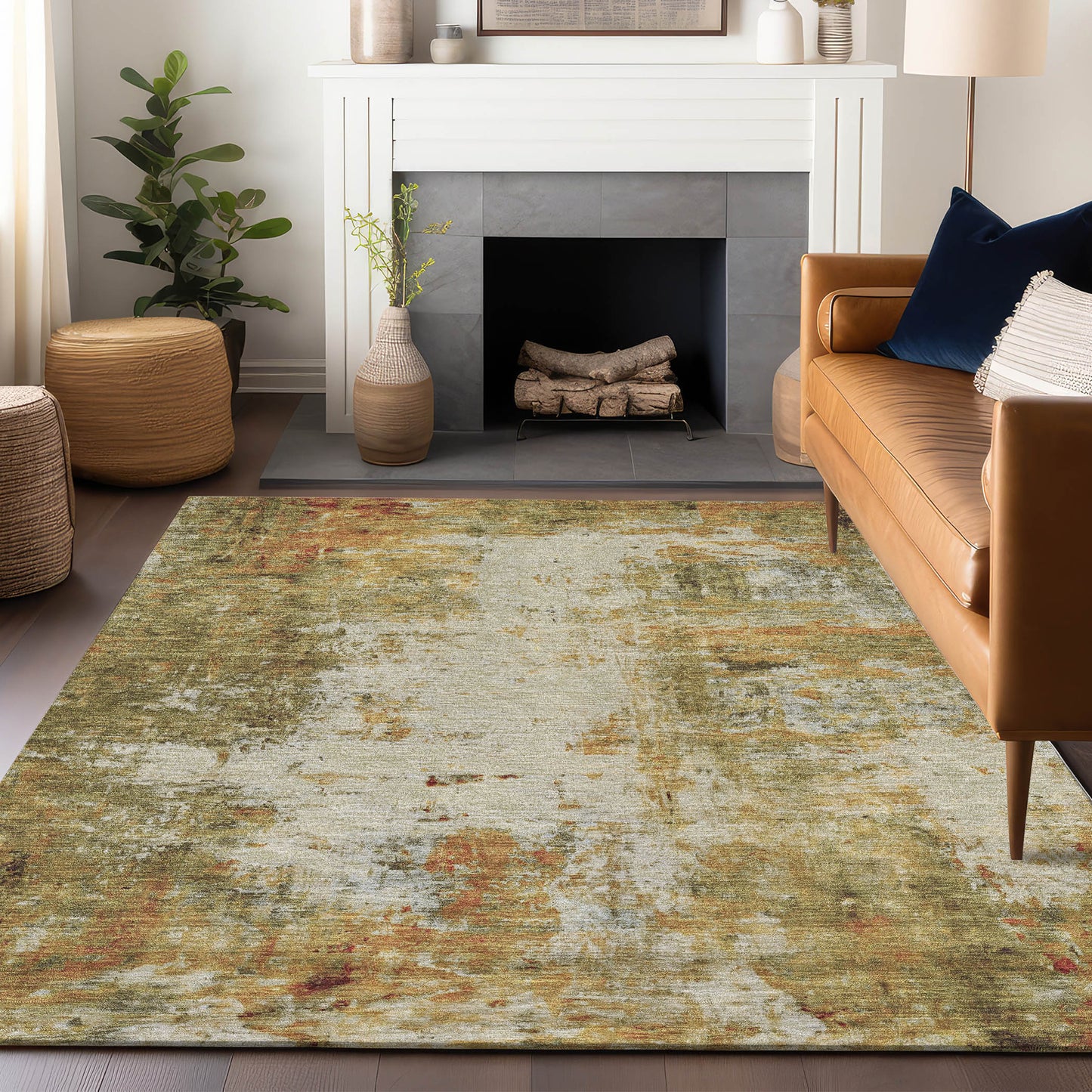 Machine Made Ravenna RN1 Olive - Dalyn Rugs