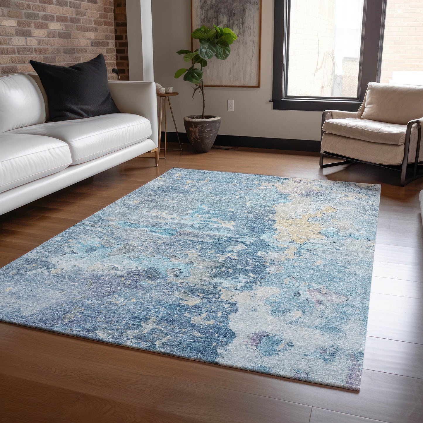 Machine Made Ravenna RN3 Blue - Dalyn Rugs