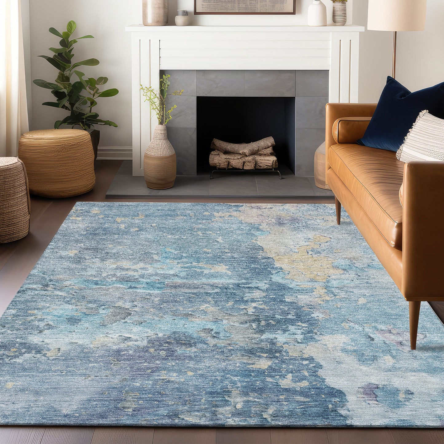 Machine Made Ravenna RN3 Blue - Dalyn Rugs