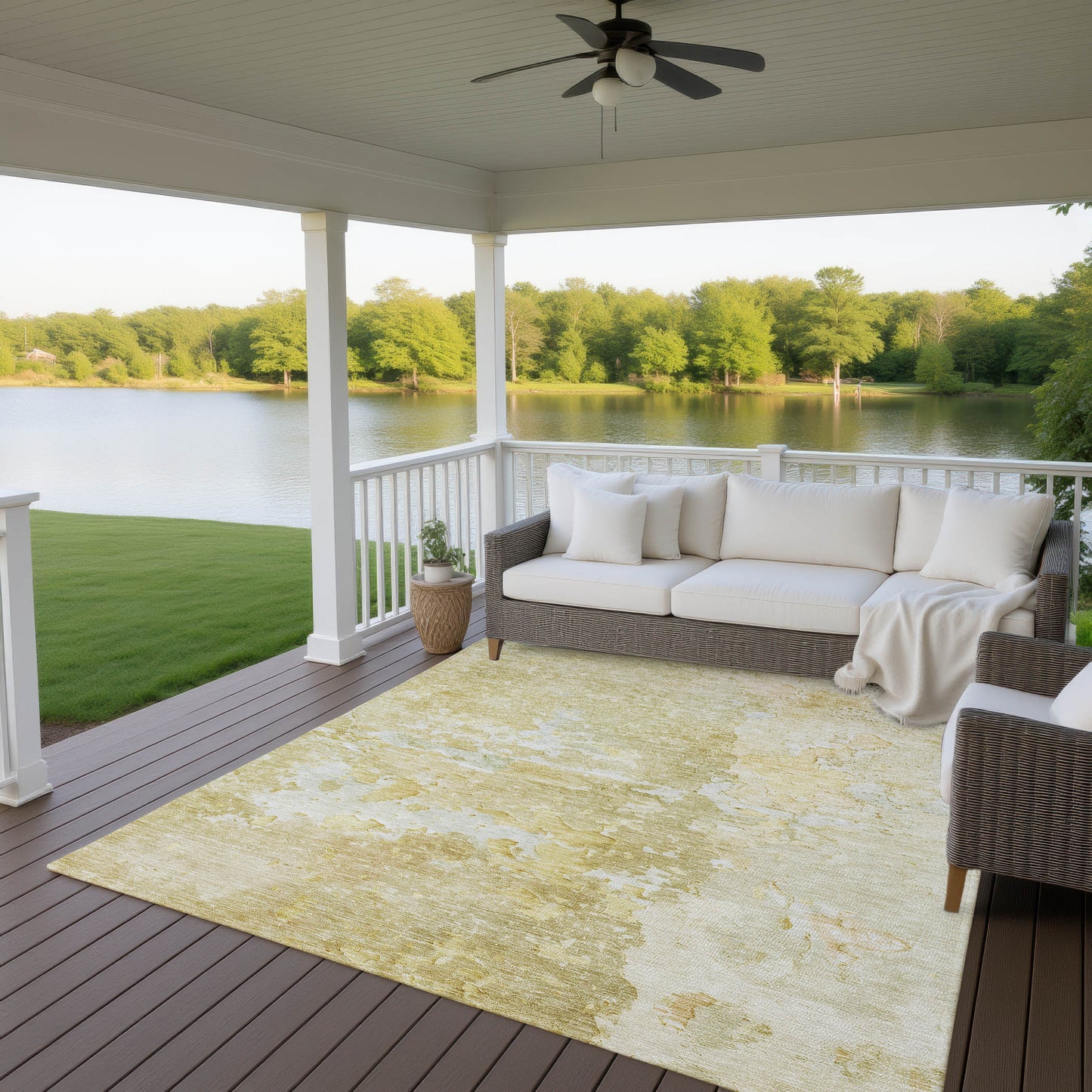 Machine Made Ravenna RN3 Gold - Dalyn Rugs