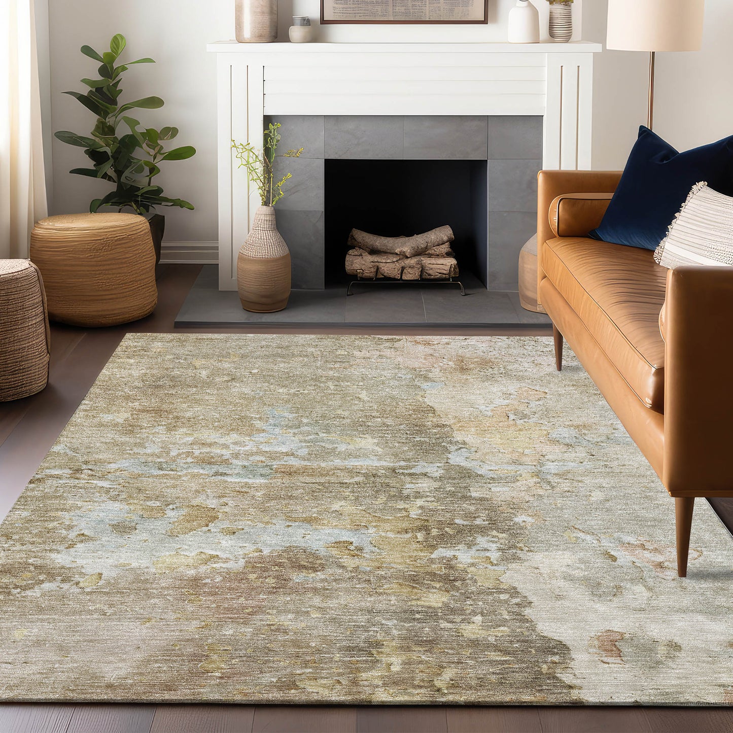 Machine Made Ravenna RN3 Khaki - Dalyn Rugs
