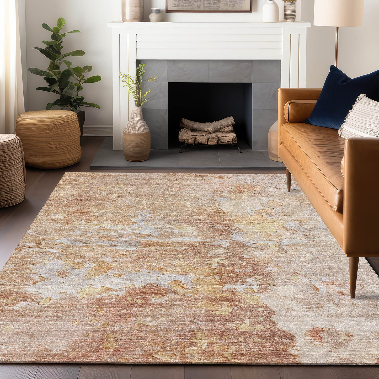 Machine Made Ravenna RN3 Salmon - Dalyn Rugs