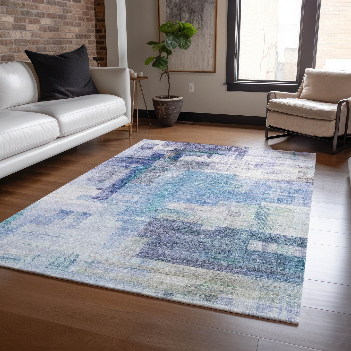 Machine Made Ravenna RN6 Blue - Dalyn Rugs
