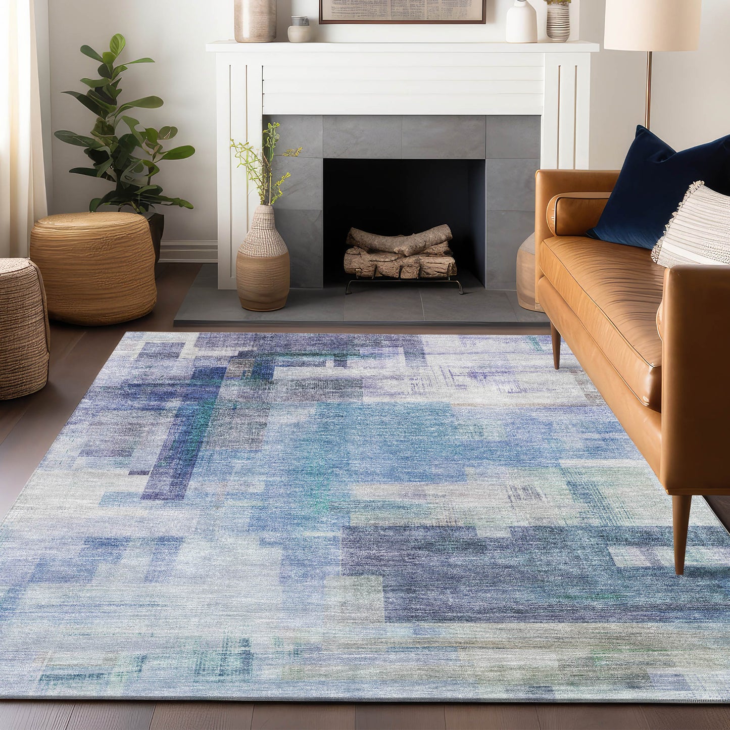 Machine Made Ravenna RN6 Blue - Dalyn Rugs