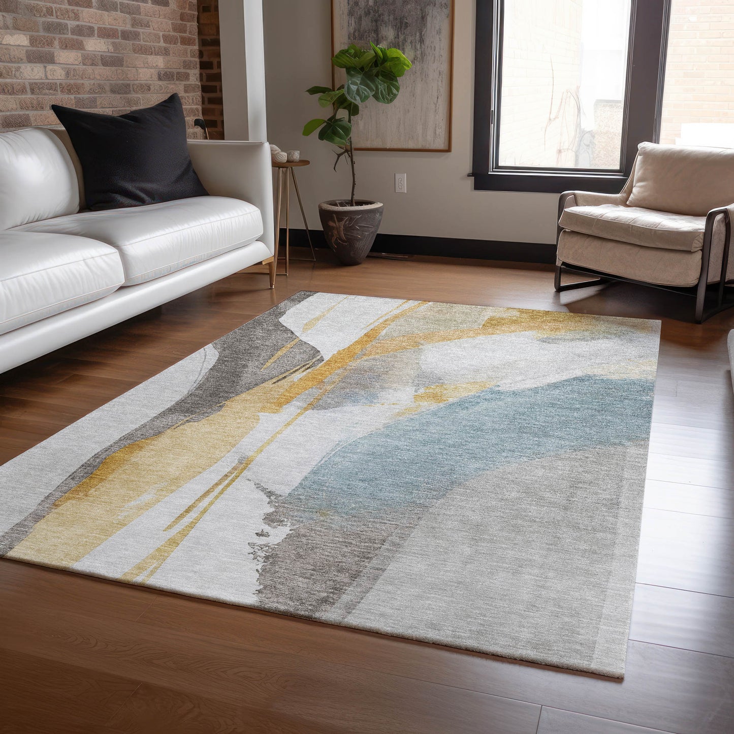 Machine Made Ravenna RN7 Gold - Dalyn Rugs