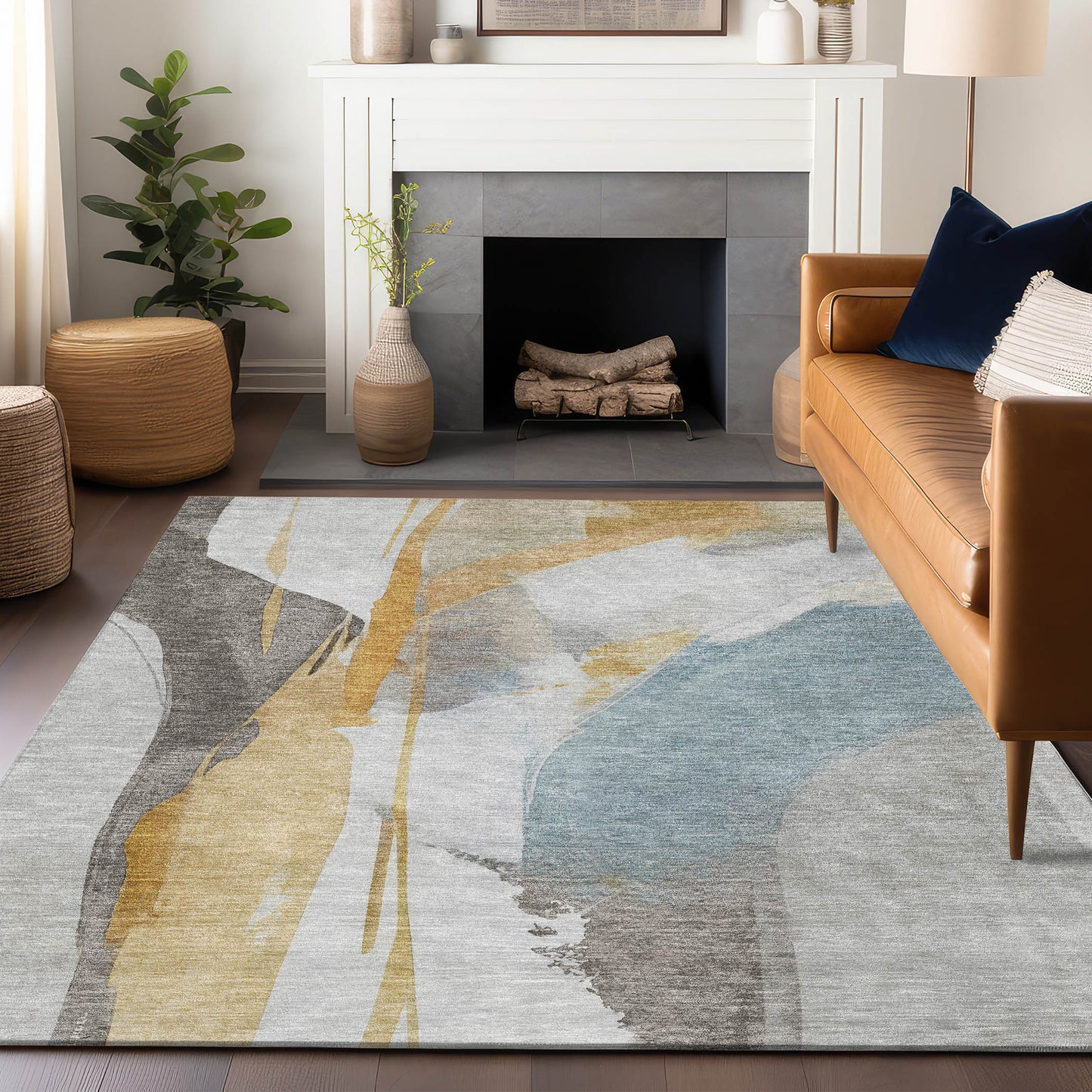 Machine Made Ravenna RN7 Gold - Dalyn Rugs