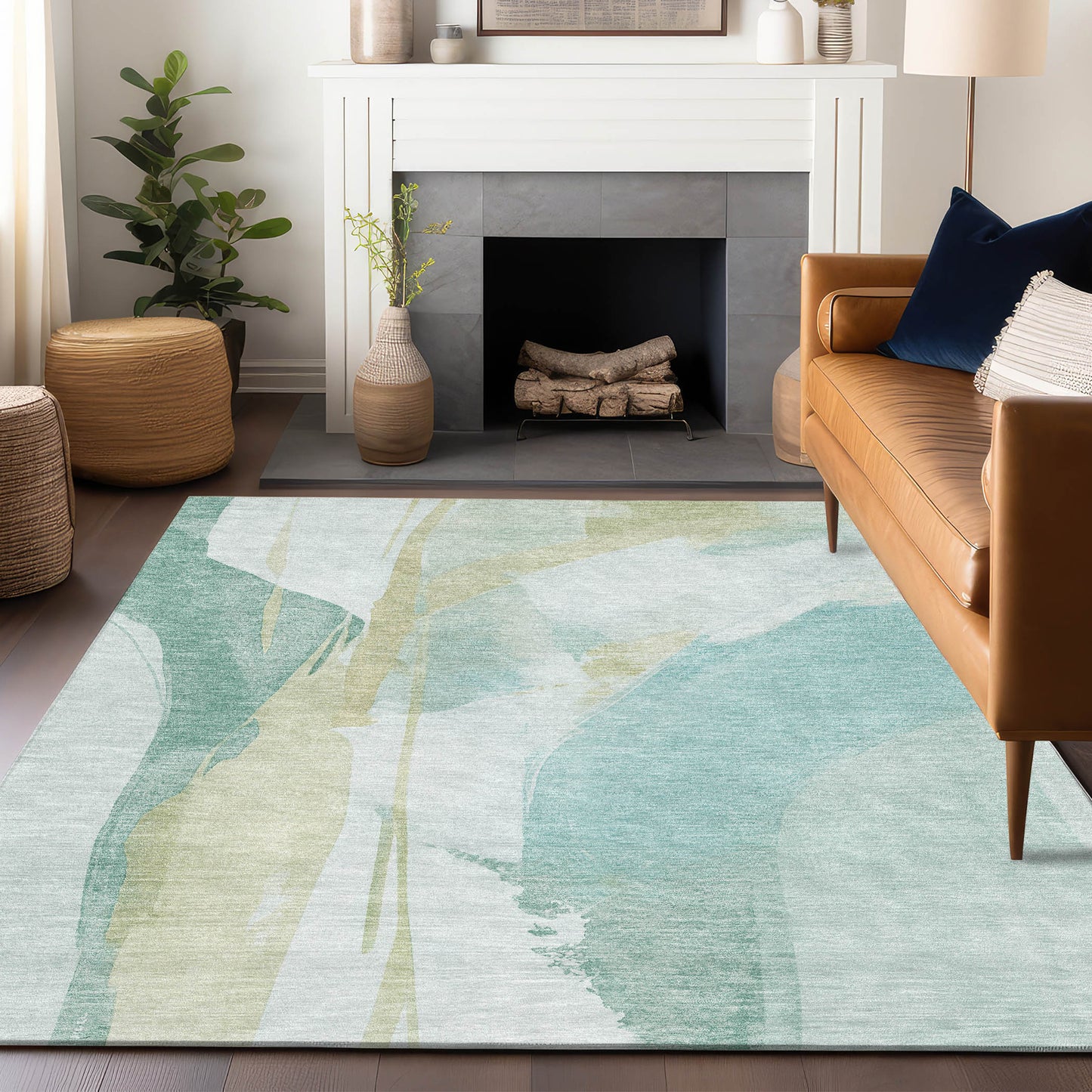 Machine Made Ravenna RN7 Teal - Dalyn Rugs