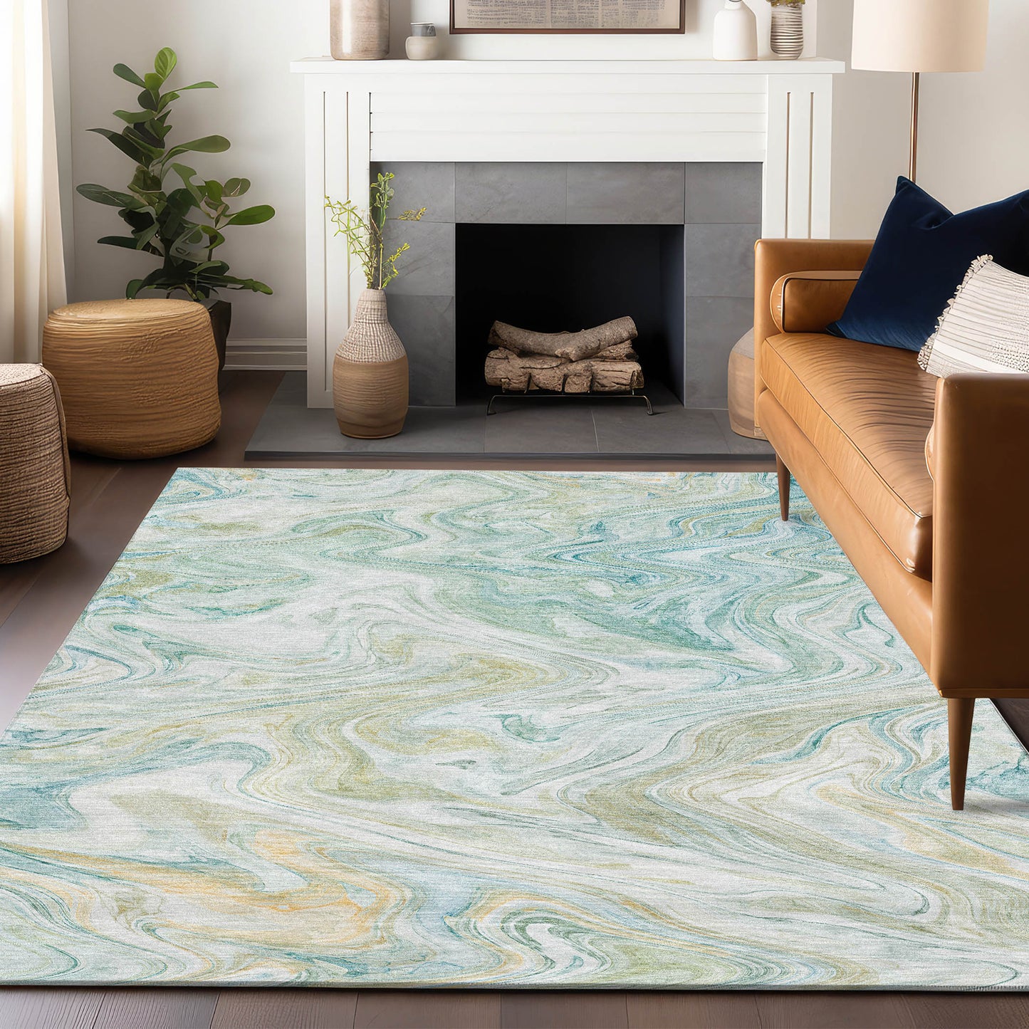 Machine Made Ravenna RN8 Sky - Dalyn Rugs