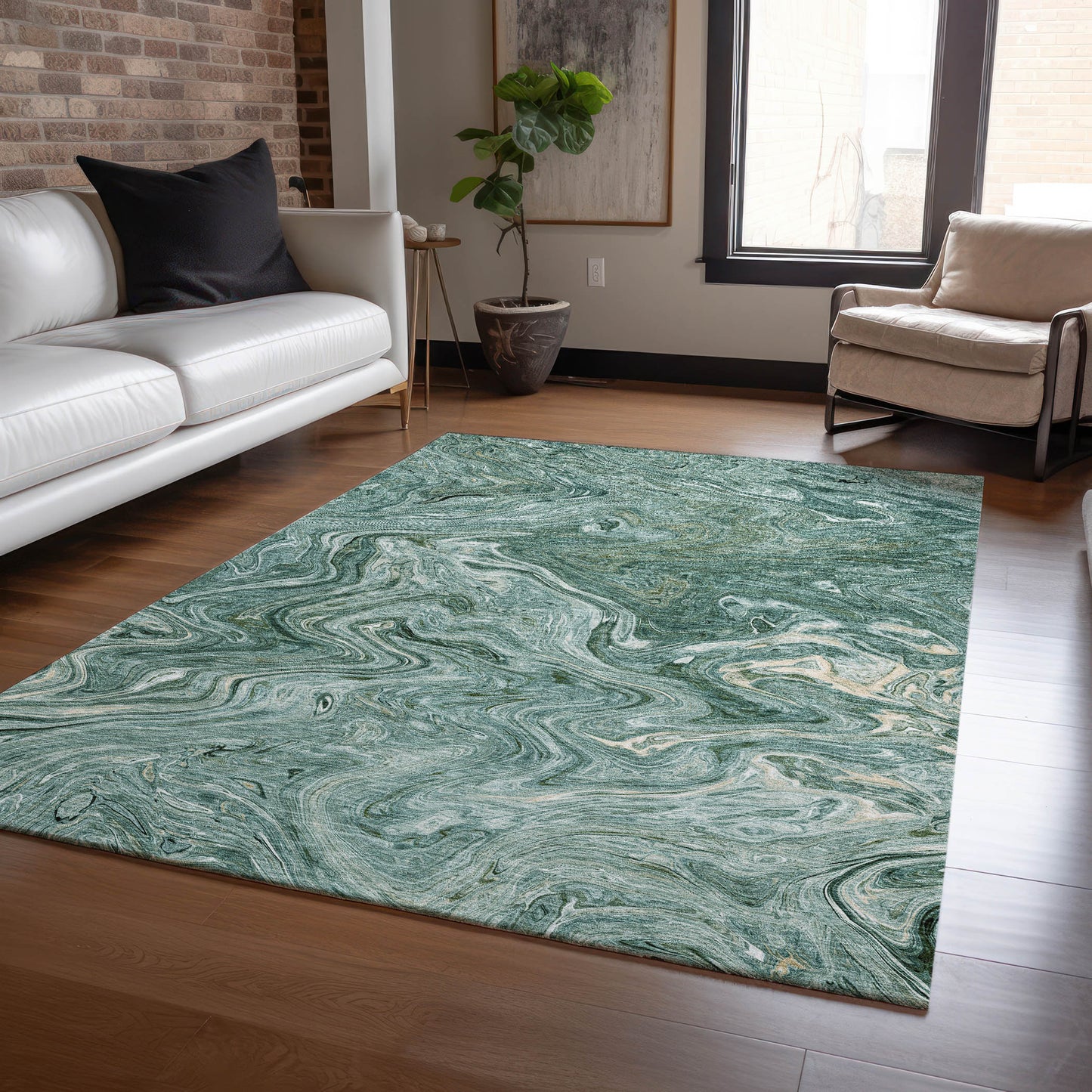 Machine Made Ravenna RN8 Teal - Dalyn Rugs