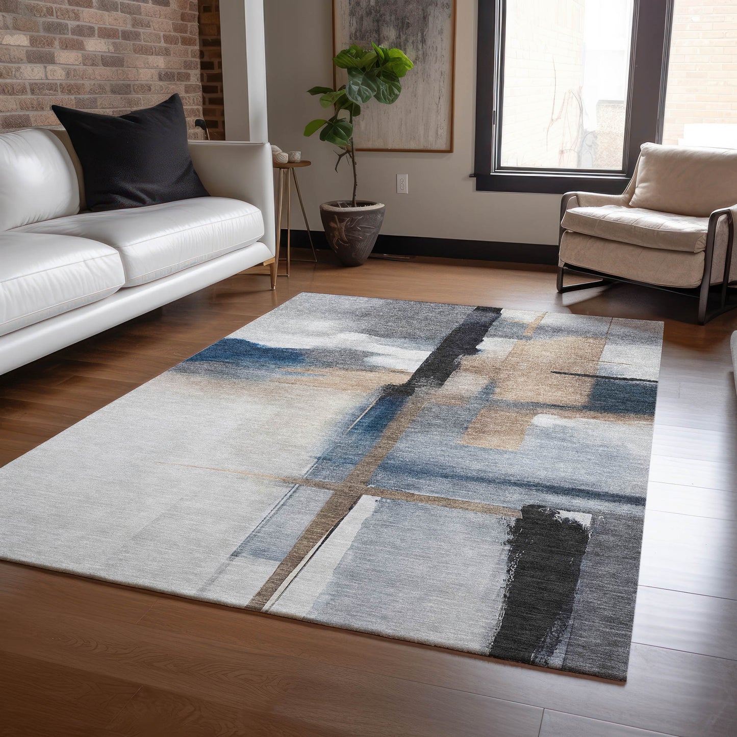 Machine Made Ravenna RN9 Blue - Dalyn Rugs
