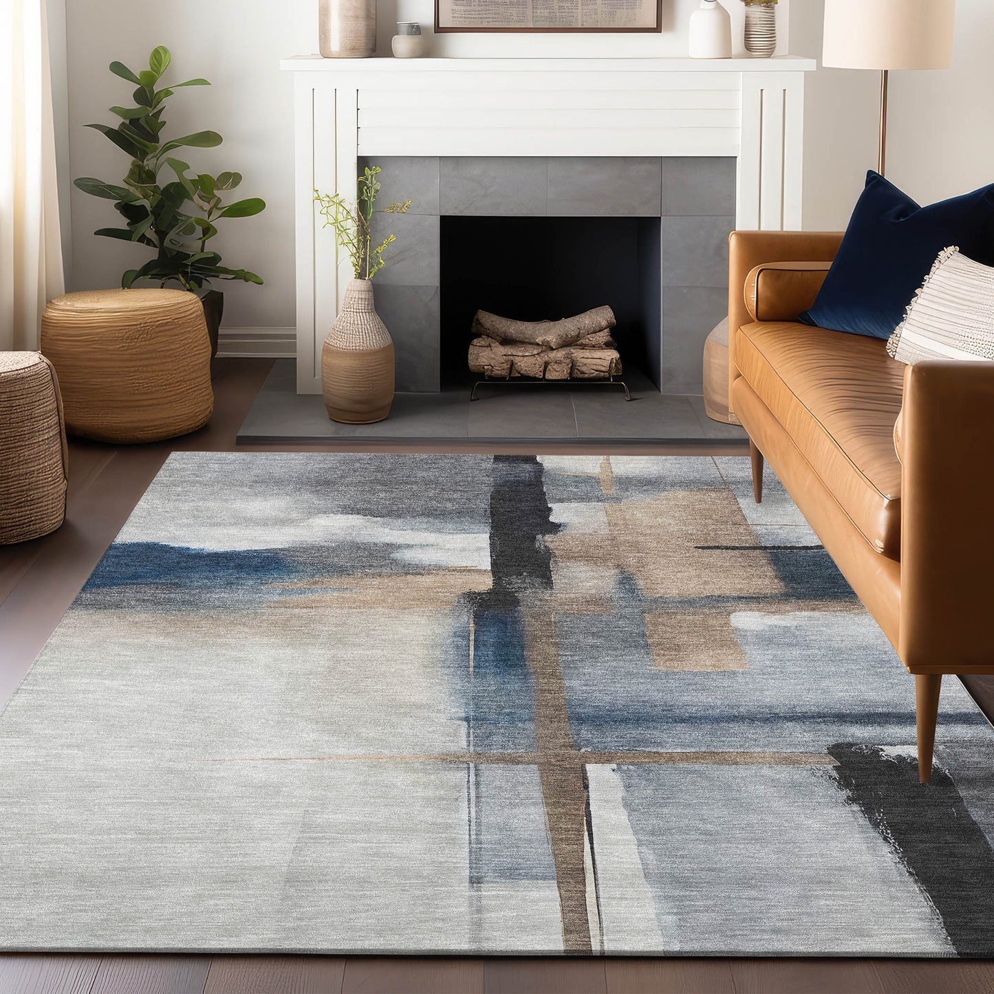 Machine Made Ravenna RN9 Blue - Dalyn Rugs