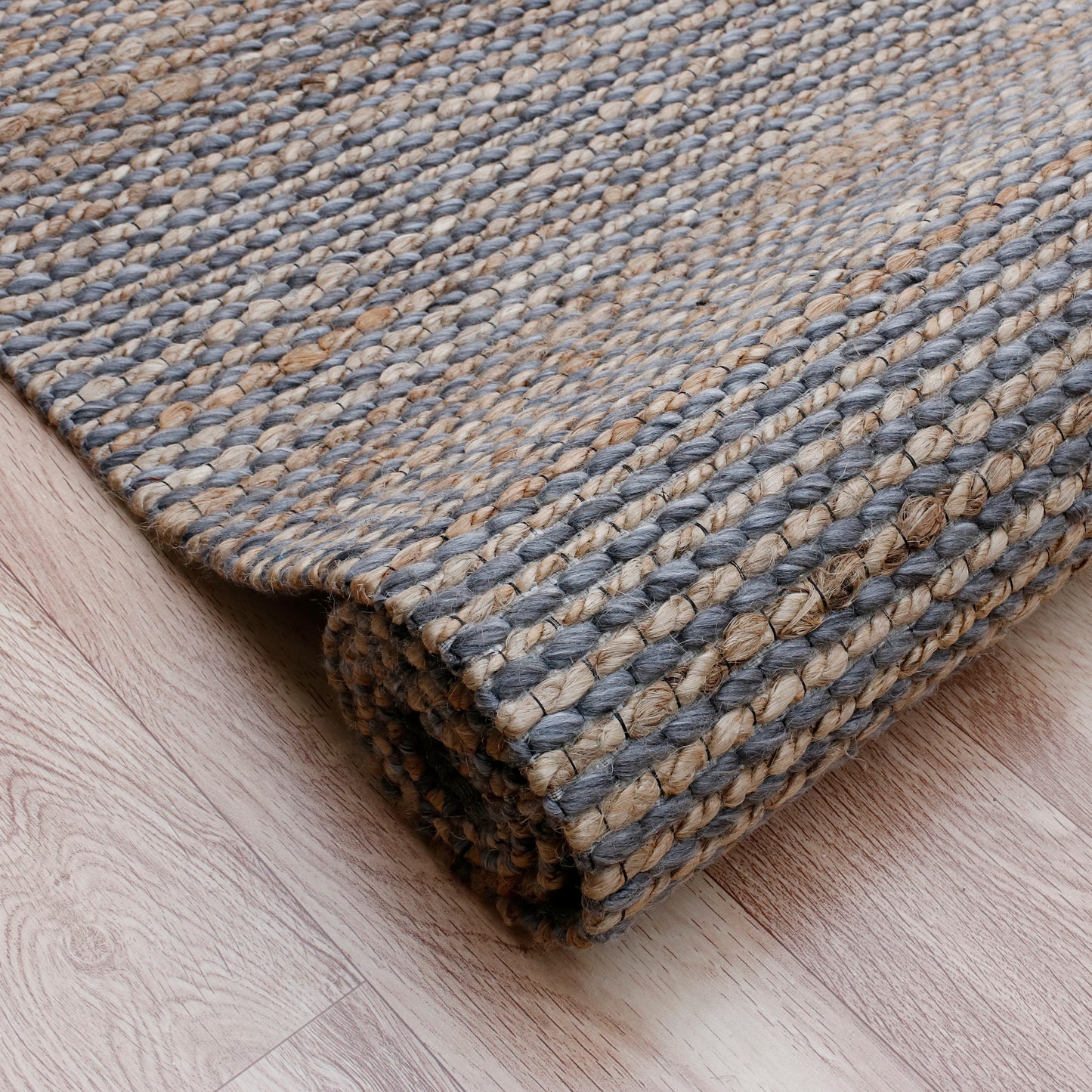 Rondane-03421 Farmhouse Hand-Woven Dark Gray/Natural Cotton Indoor Area Rug - LR Home